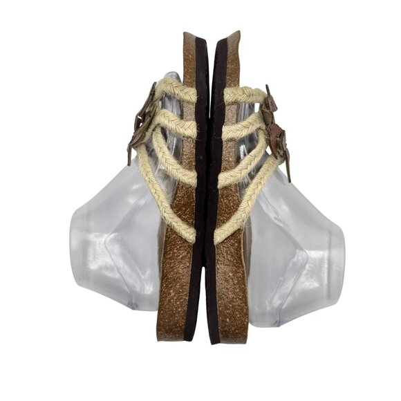 Euro Wellness Balance Womens Sandals Size 10 Butterfly Rope Leather Accents - Picture 7 of 12